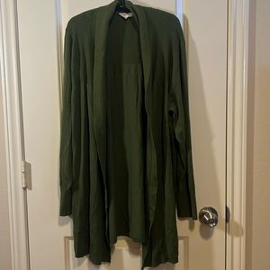 Peplum Pointe knit open cardigan